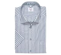 Marvelis Herren Businesshemd Kurzarm 721912,Gestreift,Modern Fit,New Kent,grün 45,40