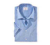 Marvelis Herren Businesshemd Kurzarm Non-Iron Comfort Fit,Chambray,New Kent,Rauchblau 13,45