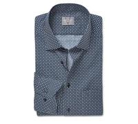 Marvelis Herren Businesshemd Langarm 702584,Rotationsdruck,Non-Iron-Comfort-Fit,New Kent,Marine 18,41