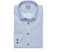 Marvelis Herren Businesshemd Langarm 703014,Rotationsdruck,Comfort fit,New Kent,bleu 11,40