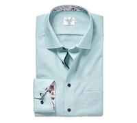 Businesshemd MARVELIS, Herren, Gr. 42, N-Gr, hellgrün, Web, Obermaterial: 100% Baumwolle, unifarben mit Farbeinsatz, hüftbedeckend, Rundhals, 2-Knopf-Manschette, Hemden (41118040-42) hellgrün