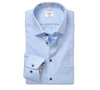 Marvelis Herren Businesshemd Langarm 720184,Einfarbig,Modern Fit,New Kent,bleu 11,41