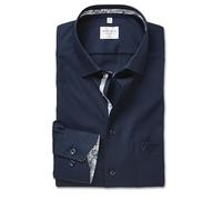 Marvelis Herren Businesshemd Langarm 720184,Einfarbig,Modern Fit,New Kent,Marine 18,47