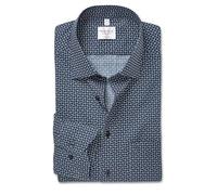 MARVELIS Modern Fit Hemd marine, Bedruckt