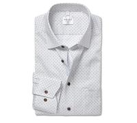 Marvelis Modern Fit Hemd beige, Bedruckt