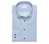 Marvelis Herren Businesshemd Langarm 723014,Rotationsdruck,Modern Fit,New Kent,bleu 11,40