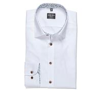 Langarmhemd MARVELIS, Herren, Gr. 40, N-Gr, weiß, Web, Obermaterial: 100% Baumwolle, schmal normal, Manschette, Hemden, Businesshemd, New York Kentkragen, bügelleicht (99731933-40) weiß