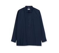 Marvelis Herren Businesshemd Non-Iron Comfort Fit, Langarm, Kent-Kragen, Uni Popeline, 100% Baumwolle, Navy 80, 49