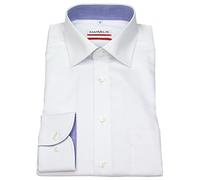 Marvelis Herren Businesshemd Langarm Modern-Fit,Einfarbig,New Kent,Weiss 00,44