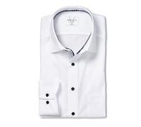 Marvelis Herren Businesshemd Langarm Non-Iron Modern Fit,Einfarbig,New Kent,Weiss 00,48