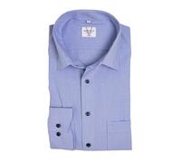 Marvelis Herren Businesshemd Langarm Non-Iron Modern Fit,Karo Blau-Weiß,New Kent, Kragenweite:44
