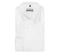 Marvelis Herren-Businesshemd Super Slim Langarm Uni Weiß New York-Kent Kragen Gr. 42