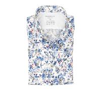 Marvelis Herren Easy to Wear Hemd Langarm Body Fit,New Kent,Stretch,Florales Muster, Kragenweite:41