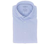 Marvelis Herren Easy to Wear Hemd Modern Fit Kent Kragen Langarm Stretch Einfarbig Hellblau, Größe:46
