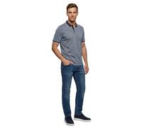 Poloshirt MARVELIS, Herren, Gr. M, blau (nachtblau), Obermaterial: 100% Baumwolle, regular fit normal, Bündchen, Shirts Poloshirt, meliert, leicht tailliert (32003719-M)