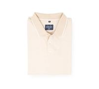 Marvelis Herren Poloshirt Modern Fit Polokragen Einfarbig Hellbeige, Größe:3XL