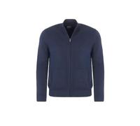 Marvelis Herren Strickjacke Casual Fit V-Ausschnitt Einfarbig Marine, Größe:L