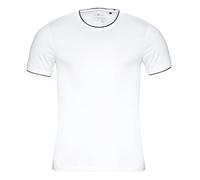 Marvelis Herren T-Shirt Casual Fit Rundhals Einfarbig Weiß, Größe:3XL