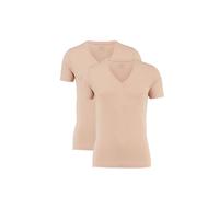 Marvelis Body Fit T-Shirt Doppelpack V-Ausschnitt Haut Größe,Beige, XL