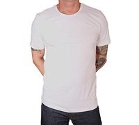 Marvelis Herren T-Shirt Rundhals T-Shirt Body-Fit,Jersey,Weiss 00,S