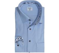 Marvelis Herrenhemd | Modern Fit | Extra Langer Arm 69cm | Hellblau | New Kent Kragen mit Besatz | Gr. 42