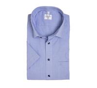 Marvelis Herrenhemd | Modern Fit | Kurzarm 12 cm | Karo Blau-Weiß | New Kent Kragen | Gr. 45