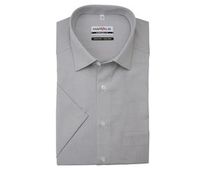MARVELIS KURZARM HEMD CHAMBRAY COMFORT FIT GRAU - 44