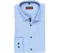 MARVELIS LANGARM HEMD BODY FIT HELLBLAU MIT PATCHUNG - 40
