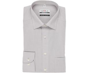 MARVELIS LANGARM HEMD CHAMBRAY COMFORT FIT GRAU - 42