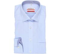 MARVELIS LANGARM HEMD STRUKTUR MODERN FIT HELLBLAU MIT PATCHUNG - 47