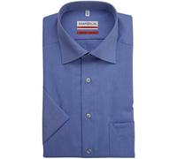 MARVELIS Modern Fit Hemd Halbarm New Kent Kragen, Mittelblau, 45