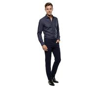 MARVELIS Modern Fit Hemd Langarm mit Brusttasche Chambray , Anthrazit , 41