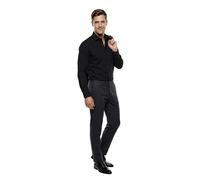 MARVELIS Modern Fit Hemd Langarm mit Brusttasche Popeline, Farbe Schwarz, Größe EU 41