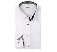 Marvelis Modern Fit Hemd schwarz, Faux-uni