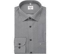 MARVELIS Modern Fit Hemd schwarz, Bedruckt