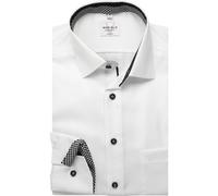 Marvelis Modern Fit Hemd schwarz, Faux-uni