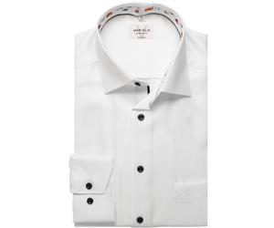 MARVELIS Modern Fit Hemd weiss, Faux-uni