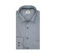 Marvelis Modern Fit Herren Langarm Businesshemd | Karo Dunkelblau | New Kent Kragen Gr. 46