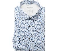 Marvelis Performance Body Fit Hemd bleu, Bedruckt