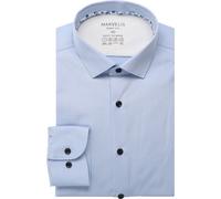 MARVELIS Performance Body Fit Hemd bleu, Faux-uni