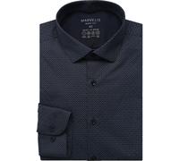 Marvelis Performance Body Fit Hemd marine, Bedruckt