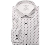 Marvelis Performance Body Fit Hemd weiss/rot, Gemustert