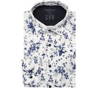 MARVELIS Performance Body Fit Jerseyhemd marine, Bedruckt