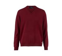 Marvelis Pullover Langarm V-Ausschnitt aus Merino Wolle Beere Größe X4L