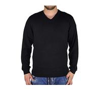 Marvelis Pullover Langarm V-Ausschnitt aus Merino Wolle Nachtblau Größe XXXL