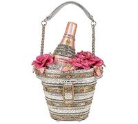 MARY FRANCES Damen Champagne on Ice Handtaschen, Mehrfarbig | Clutch mit Perlen, Champagner auf Eis, Umhängetasche, Abendtasche, Magnetverschluss, Hochzeit, Party, Reisen, mehrfarbig