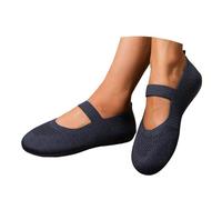 Mary Jane Ballerinas Damen - Schuhe Sommer Sportlich Ballet Flats Runde Zehe Geschlossene Sommerschuhe Damenschuhe Flach Bequem Trachtenschuhe Flache Weich Tanzschuhe Flat Marine 43