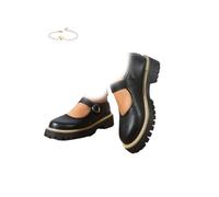 Mary Jane Damen-Halbschuhe mit T-Riemen, breite Breite, orthopädische Halbschuhe für Damen, geschlossene Zehenpartie, Schlupfschuh, Plateau, klobige Blockabsätze, Penny-Loafer, Hochzeitsfeier, Schwarz