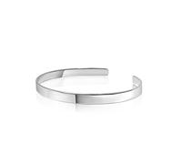 Mary & Jules offener Armreif Silber, Durchmesser ca. 6,2 cm, Breite 5 mm, breites silbernes Echtschmuck Armband, Armspange aus recyceltem Silber