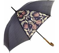 Mary Sam´s Regenschirm Stockschirm Blumenmuster Damen Herren Schwarz Gold Braun Groß